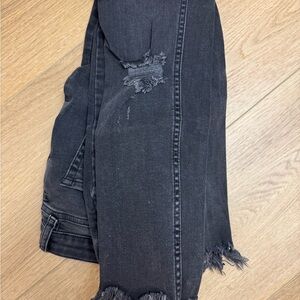 Free People Fringe Black Jeans